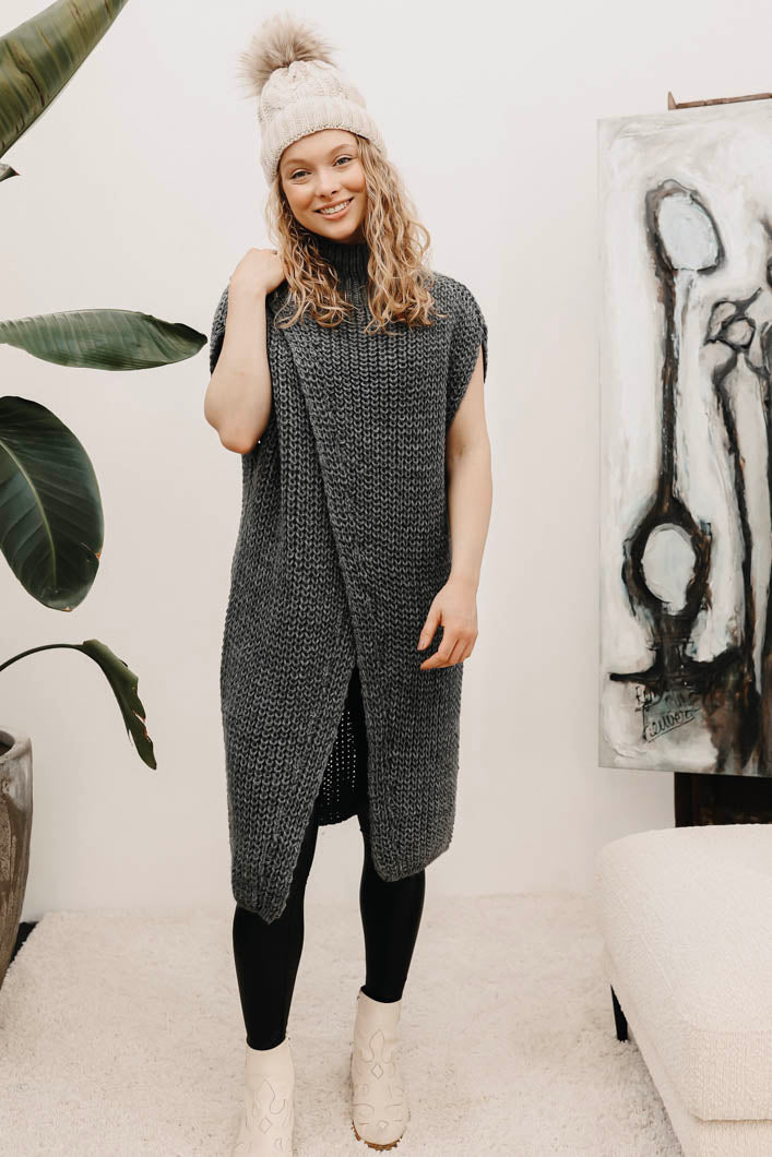 Mouwloze Jurk Sita Grijs