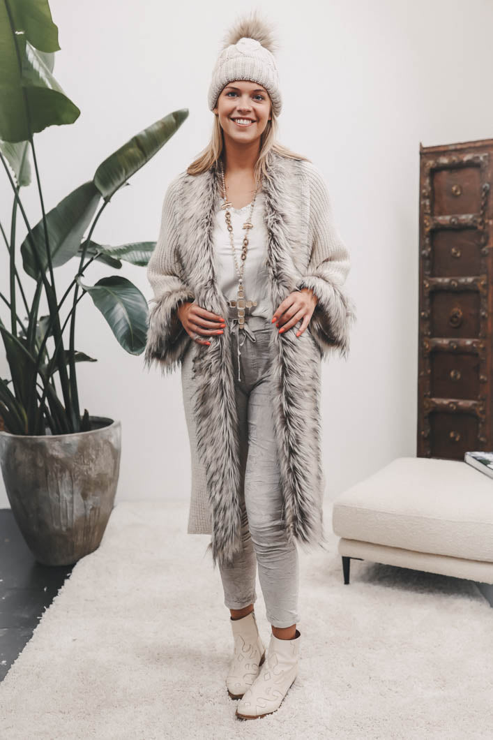 Lang vest Ela Beige
