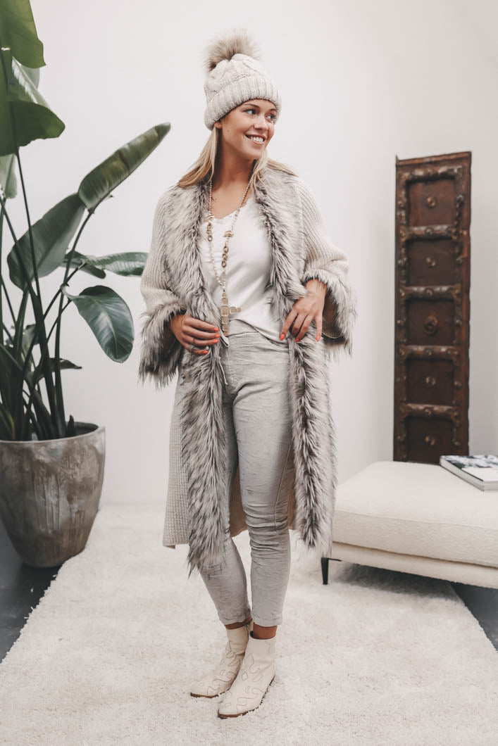 Lang vest Ela Beige