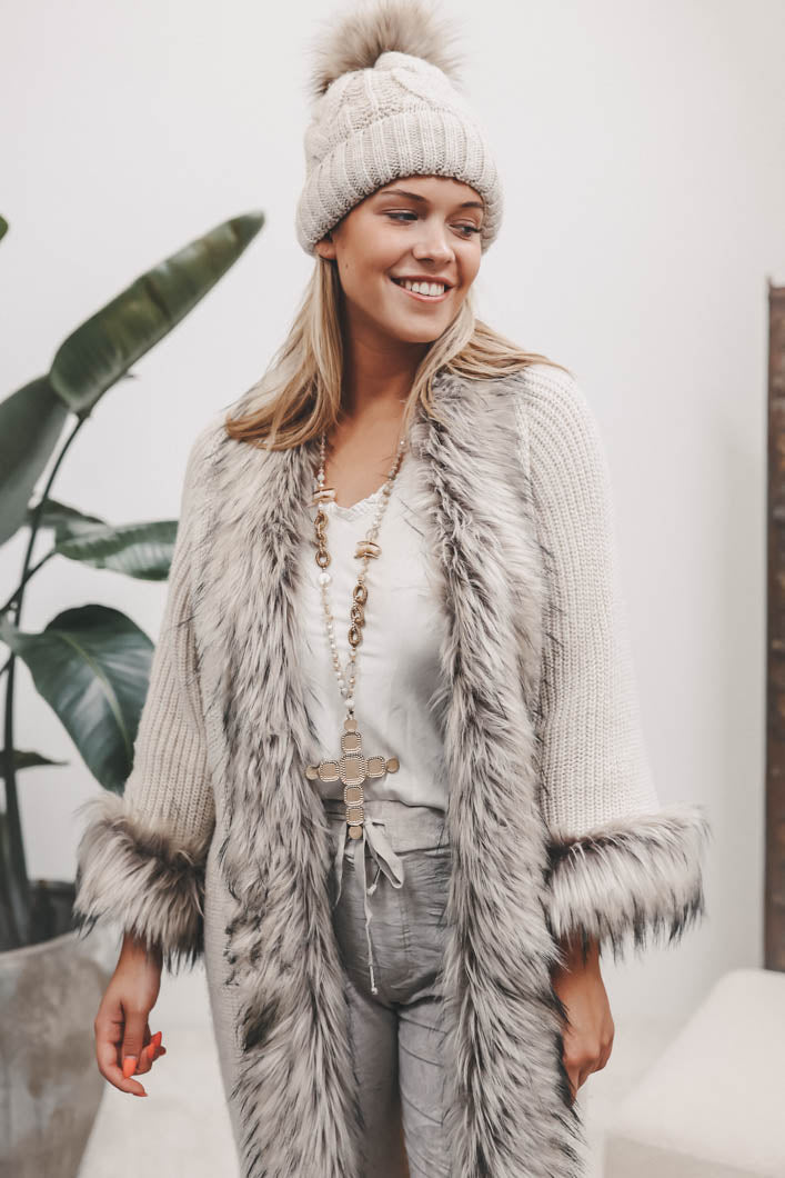 Lang vest Ela Beige