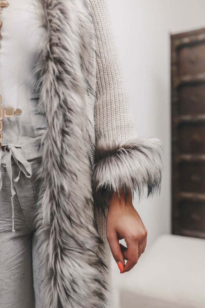 Lang vest Ela Beige