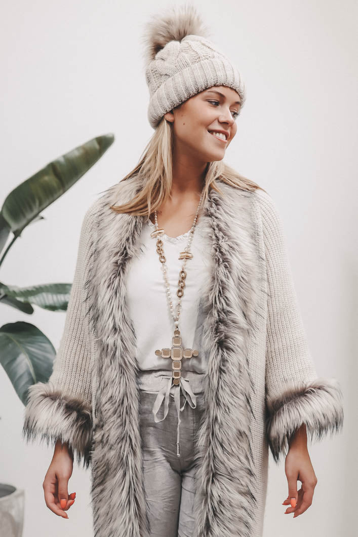 Lang vest Ela Beige
