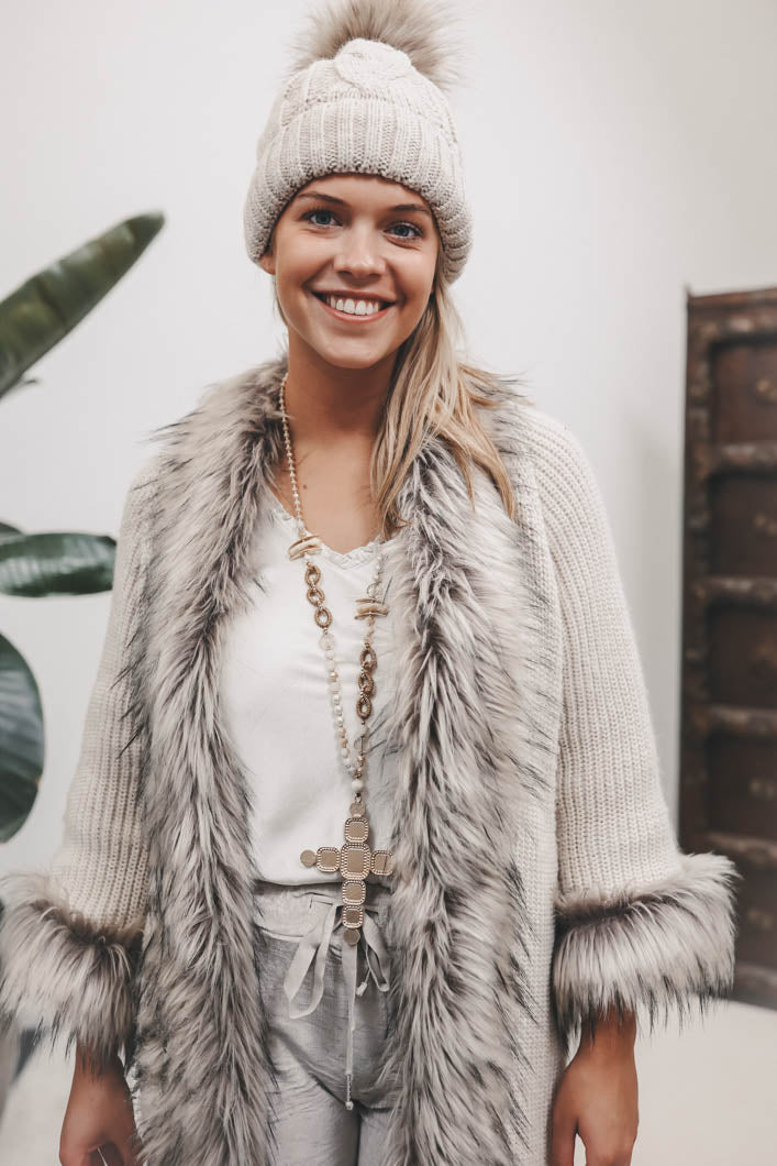 Lang vest Ela Beige