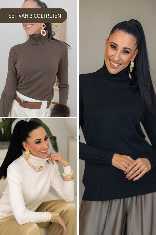 Coltrui - 3 Pack (Beige, bruin en zwart)