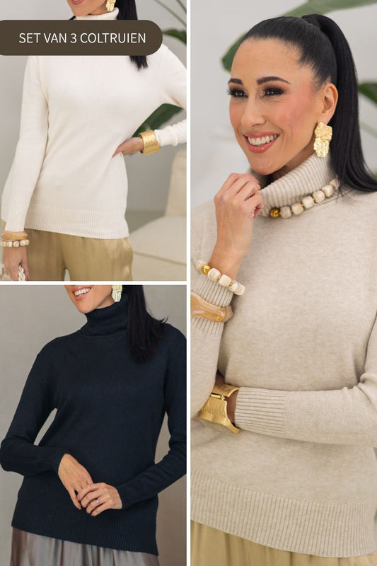 Coltrui - 3 Pack (Beige, zand en zwart)